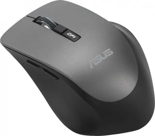 ASUS WT425/Ergonomická/Optická/Pro praváky/1 600 DPI/Bezdrátové USB/Šedá