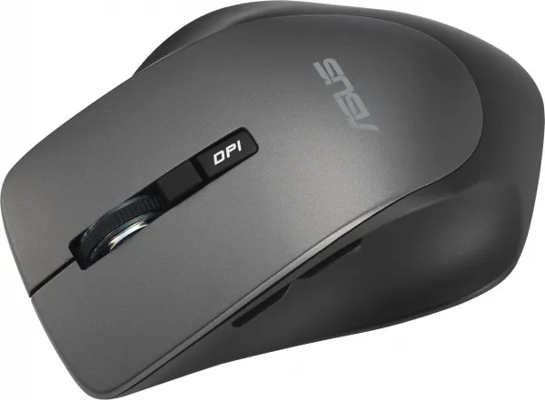 ASUS WT425/Ergonomická/Optická/Pro praváky/1 600 DPI/Bezdrátové USB/Šedá