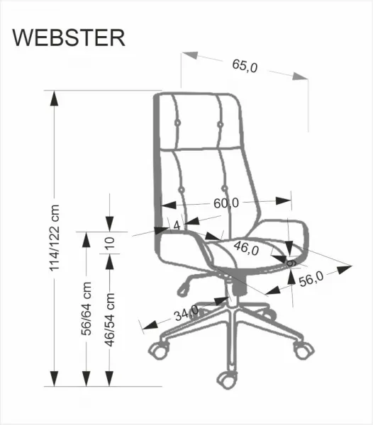HALMAR Kancelářské křeslo WEBSTER ořech/béžové