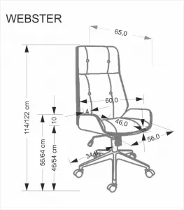 HALMAR Kancelářské křeslo WEBSTER ořech/béžové