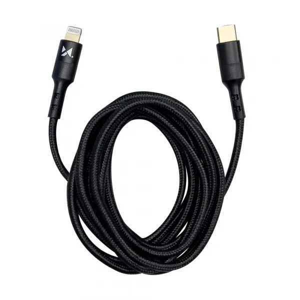 MG kábel USB-C / Lightning PD 18W 2m, čierny (WUC-PD-CL2B)