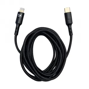 MG kábel USB-C / Lightning PD 18W 2m, čierny (WUC-PD-CL2B)