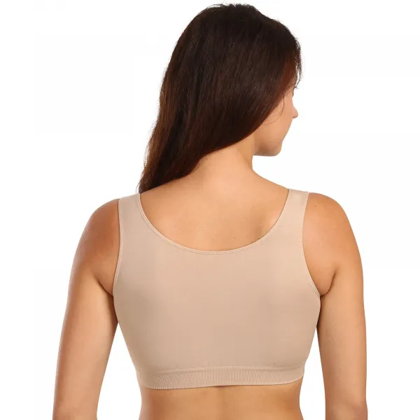 Dámska podprsenka Moravec bezšvová béžová (Sport top) S/M