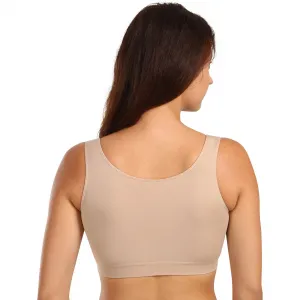 Dámska podprsenka Moravec bezšvová béžová (Sport top) S/M