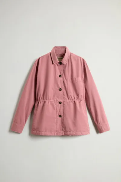 Košeľa Woolrich Gabardine Overshirt Withered Rose