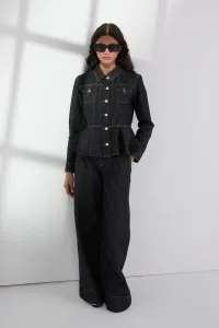 Bunda Karl Lagerfeld Fashion Denim Jacket Dark Blue Denim