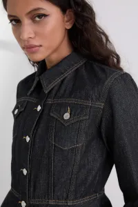 Bunda Karl Lagerfeld Fashion Denim Jacket Dark Blue Denim