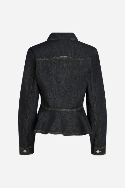 Bunda Karl Lagerfeld Fashion Denim Jacket Dark Blue Denim
