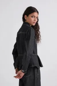 Bunda Karl Lagerfeld Fashion Denim Jacket Dark Blue Denim