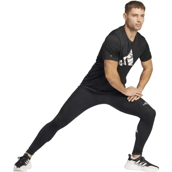 adidas RUN IT TIGHT Pánske bežecké legíny, čierna, veľkosť