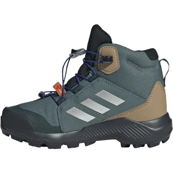 adidas TERREX MID GTX K Detská outdoorová obuv, tmavo zelená, veľkosť