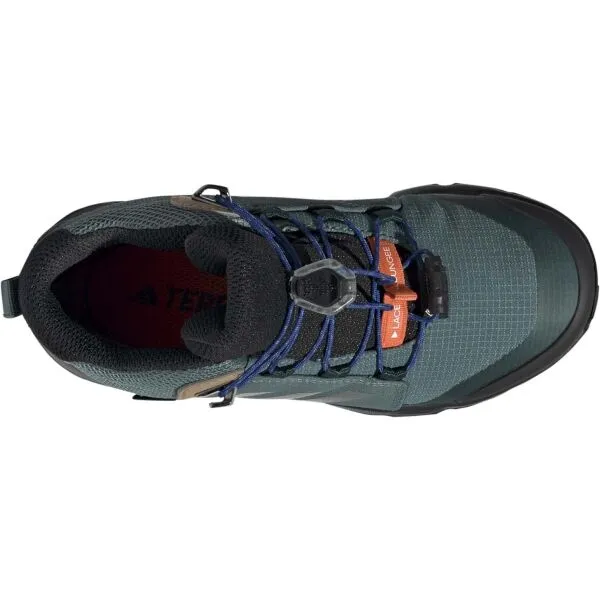 adidas TERREX MID GTX K Detská outdoorová obuv, tmavo zelená, veľkosť