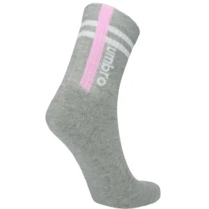 Umbro STRIPED SPORTS SOCKS JNR - 3 PACK Detské  ponožky, sivá, veľkosť 28-31