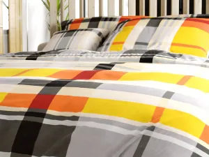 Obliečky z Renforcé bavlny ORANGE KUBE farebné Rozmer obliečok: 70 x 90 cm | 140 x 200 cm