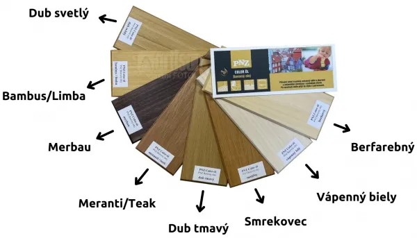 PNZ Vzorkovník Farebný olej - prírodné odtiene - vejár
