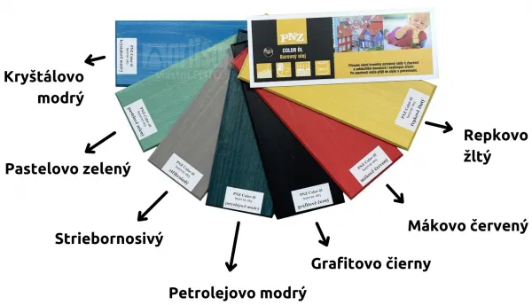 PNZ Vzorkovník Farebný olej - farebné odtiene - vejár