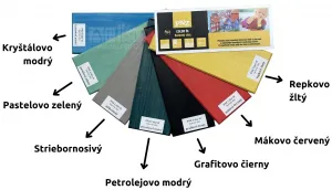 PNZ Vzorkovník Farebný olej - farebné odtiene - vejár
