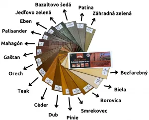 PNZ Vzorkovník Ochranná olejová lazúra Plus - vejár