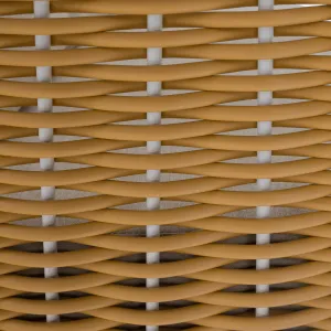 Záhradný 4-dielny set, svetlohnedá/biela/hnedá, hliník, BABAK