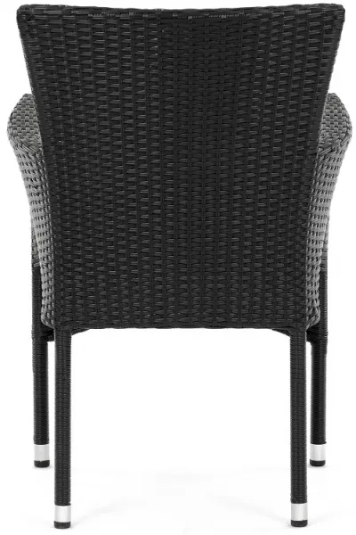 AUTRONIC záhradná stolička AZC-S2117 BK čierna, polyratan