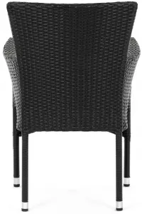AUTRONIC záhradná stolička AZC-S2117 BK čierna, polyratan