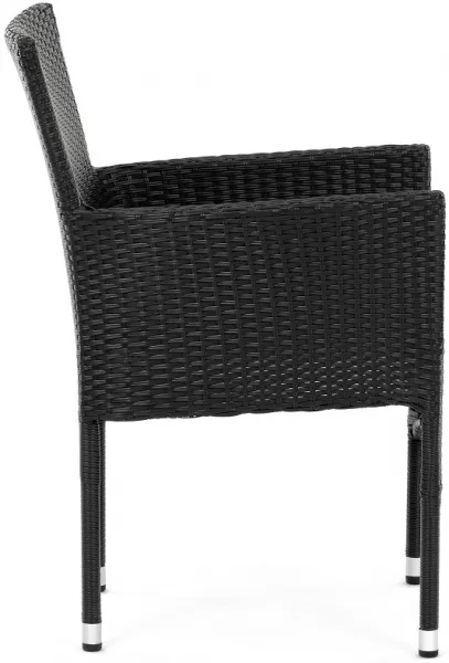 AUTRONIC záhradná stolička AZC-S2117 BK čierna, polyratan