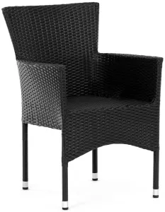 AUTRONIC záhradná stolička AZC-S2117 BK čierna, polyratan