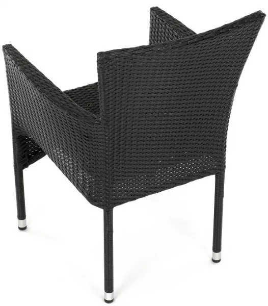 AUTRONIC záhradná stolička AZC-S2117 BK čierna, polyratan
