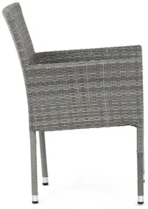 AUTRONIC záhradná stolička AZC-S2118 GREY sivá, polyratan
