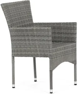 AUTRONIC záhradná stolička AZC-S2118 GREY sivá, polyratan