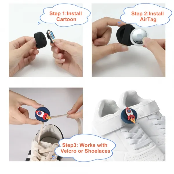 Tech-Protect Smooth Kids remienok na Apple AirTag 1/2 4ks, farebný