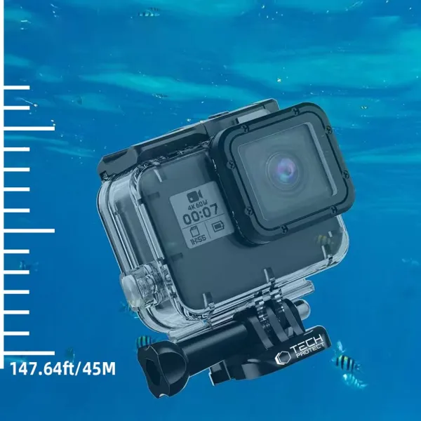 Tech-Protect GA200 vodotesné puzdro na GoPro Hero 5 / 6 / 7, priesvitné