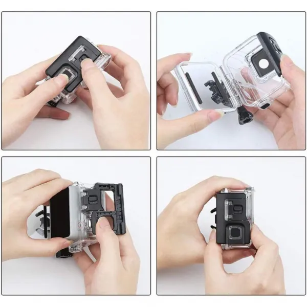 Tech-Protect GA200 vodotesné puzdro na GoPro Hero 5 / 6 / 7, priesvitné