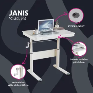 Výškovo nastaviteľný PC stôl JUSTUS Tempo Kondela