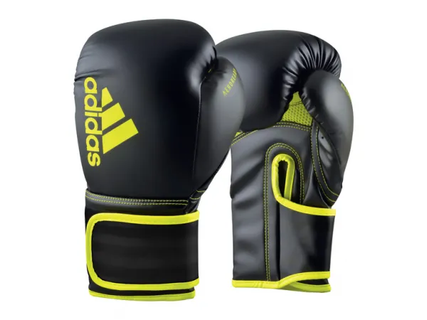 adidas Boxerské rukavice Hybrid 80 (čierna/žltá, 12 OZ)