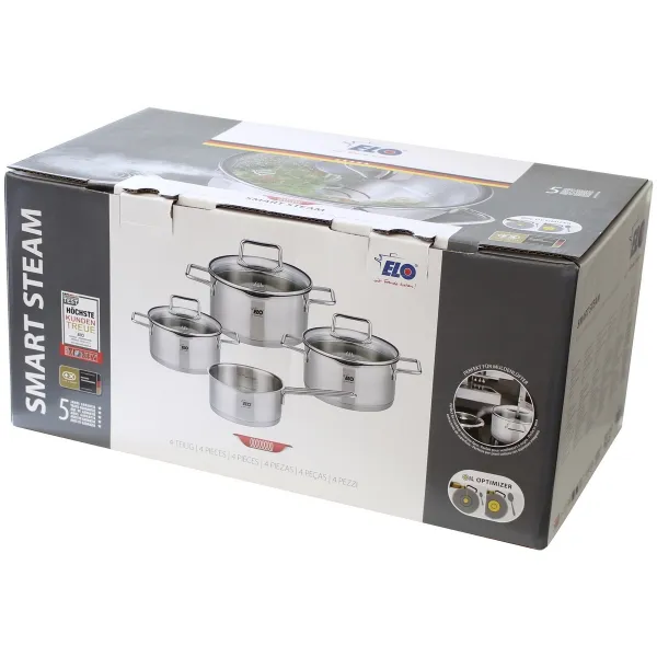Elo 72404 4-dielna súprava nehrdz. hrncov Smart Steam
