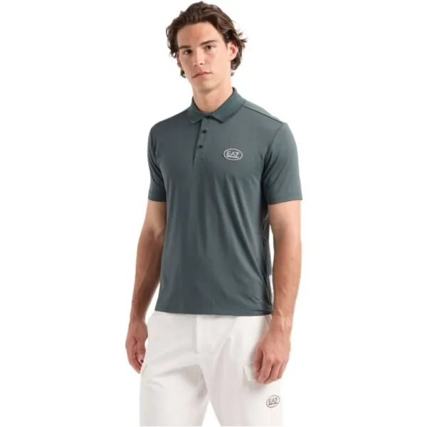 EA7 DYNAMIC ATHLETE GOLF Pánska polokošeľa, tmavo sivá, veľkosť