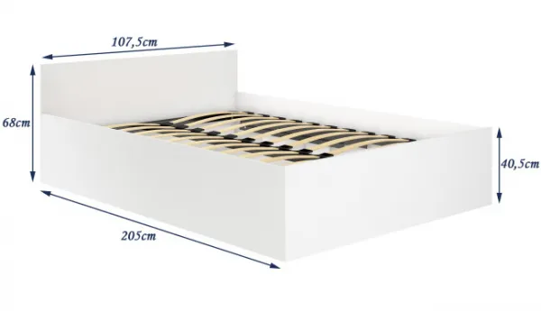 Ak furniture Posteľ CLP 100x200 cm s matracom a roštom dub sonoma