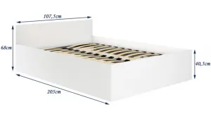 Ak furniture Posteľ CLP 100x200 cm s matracom a roštom dub sonoma