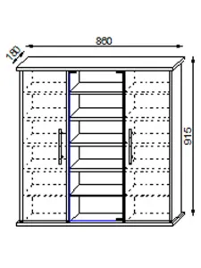 CD Regál Santo š: 86cm dub sonoma
