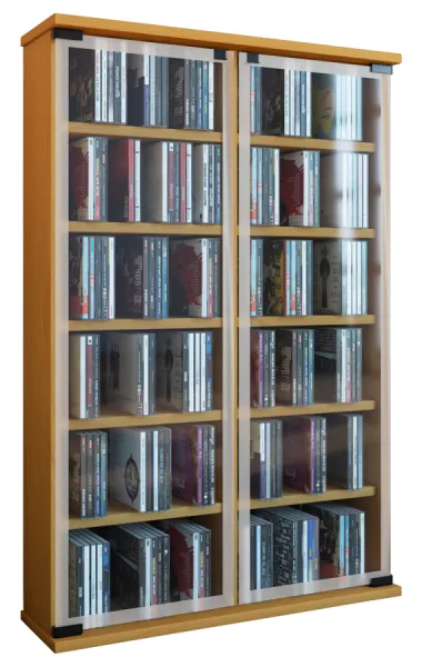 Regál na CD GALERIE š: 60cm buk