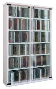 Regál na CD Galerie š: 60 cm biely