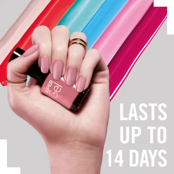 Rimmel Super Gel gélový lak na nechty bez použitia UV/LED lampy odtieň 023 Grape Sorbet 12 ml