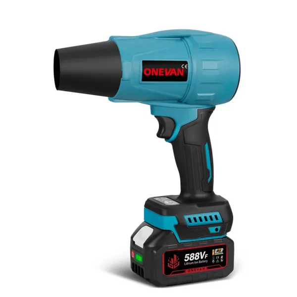 ONEVAN 3500W 300M/s bezkefový turboventilátorový akumulátorový turbo fén s nádstavcami,vhodný pre batériu MAKITA 18V
