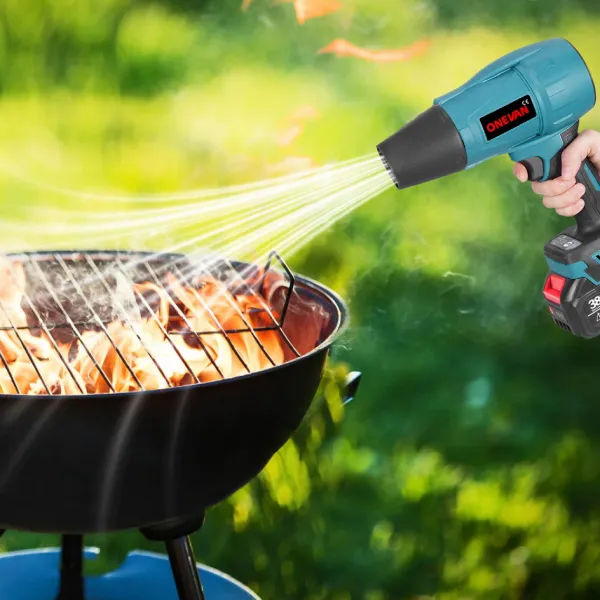 ONEVAN 3500W 300M/s bezkefový turboventilátorový akumulátorový turbo fén s nádstavcami,vhodný pre batériu MAKITA 18V
