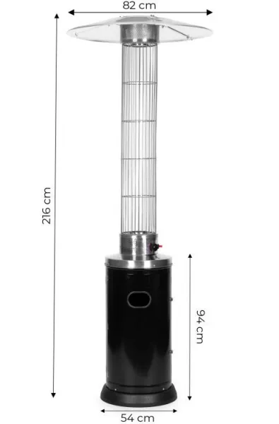 Plynovýterasovýohrievač–9kW,216cm