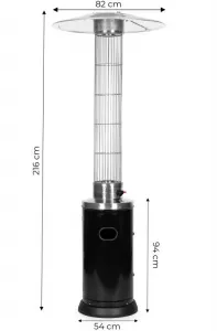 Plynovýterasovýohrievač–9kW,216cm