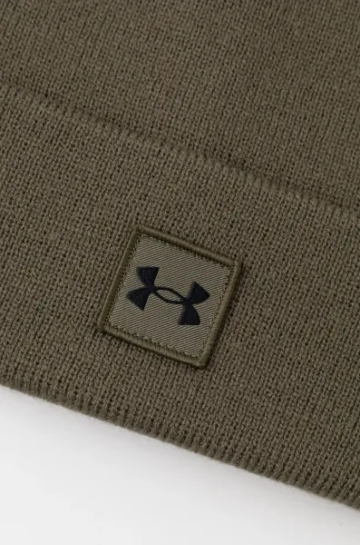 Čiapka Under Armour zelená farba, z hrubej pleteniny