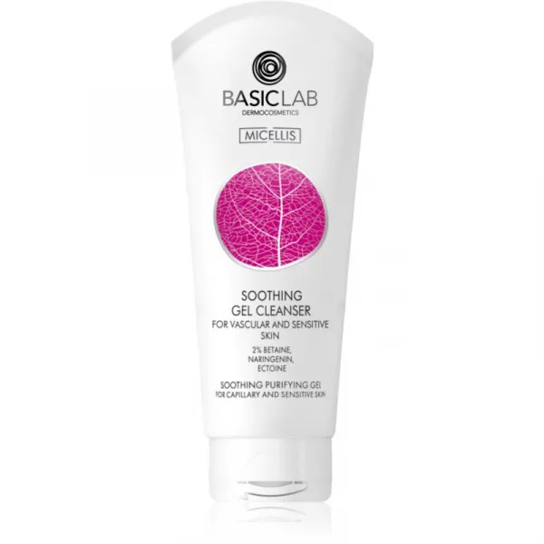 BasicLab Dermocosmetics Micellis upokojujúci čistiaci gél pre citlivú pleť so začervenaním 100 ml