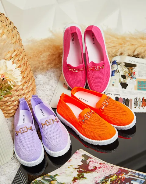 Resti Women's fabric moccasins with gold embellishment Erticae